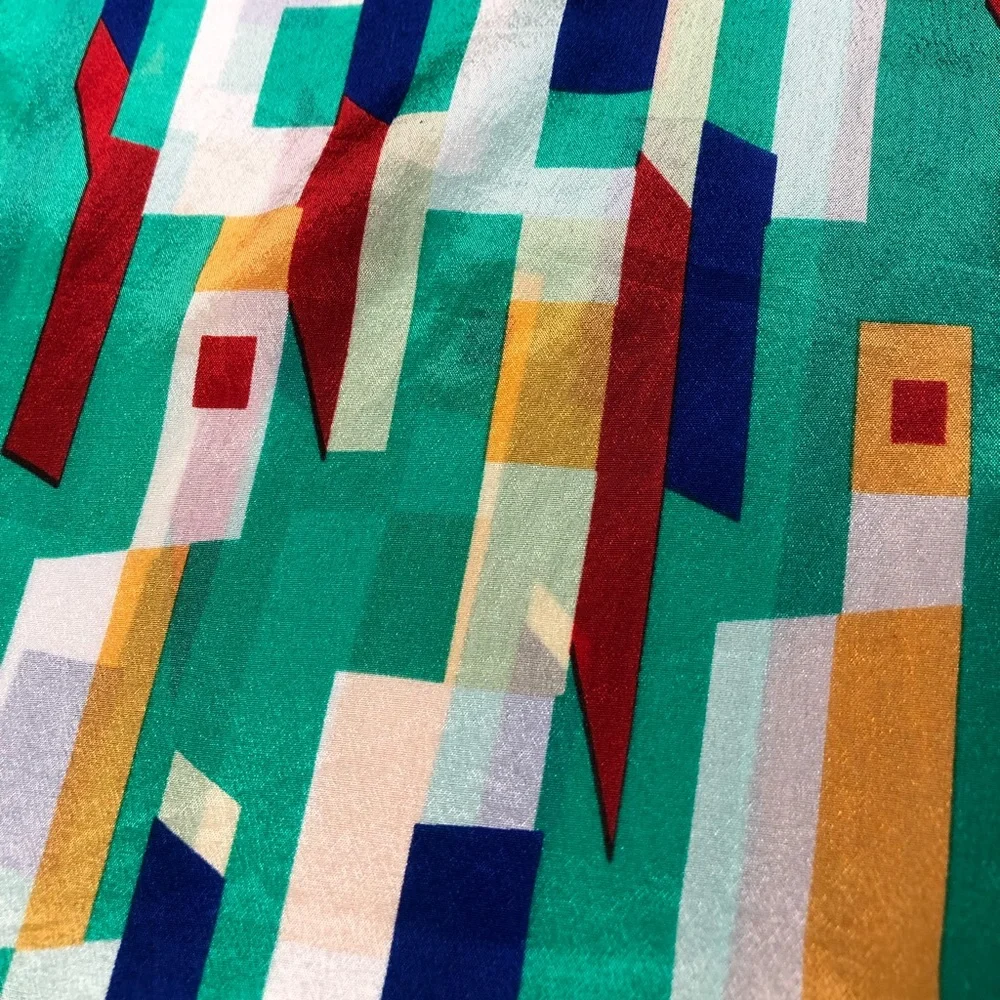 80’s Vintage Silk Turquoise Scarf